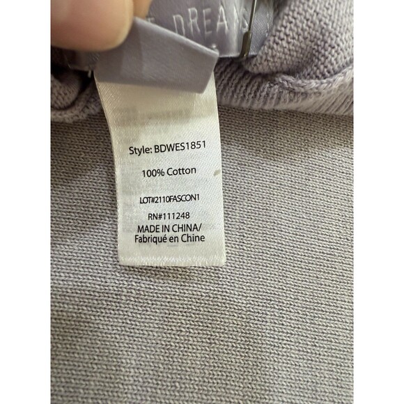 Barefoot Dreams Hooded Poncho OS Lilac Cotton Oversized Sleeveless Lounge NWT - Picture 6 of 12